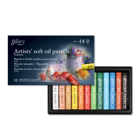 12-Pack Artist Soft Oil Pastels