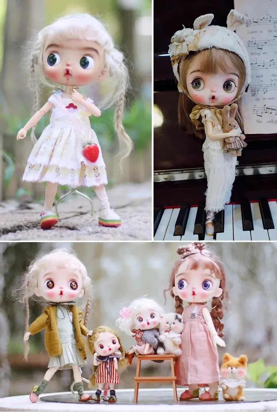 1/6 Scale Cute Expression Q Baby BJD Doll - Anime-Inspired Blythe & Polly Pocket Style | Perfect Gift for Girls