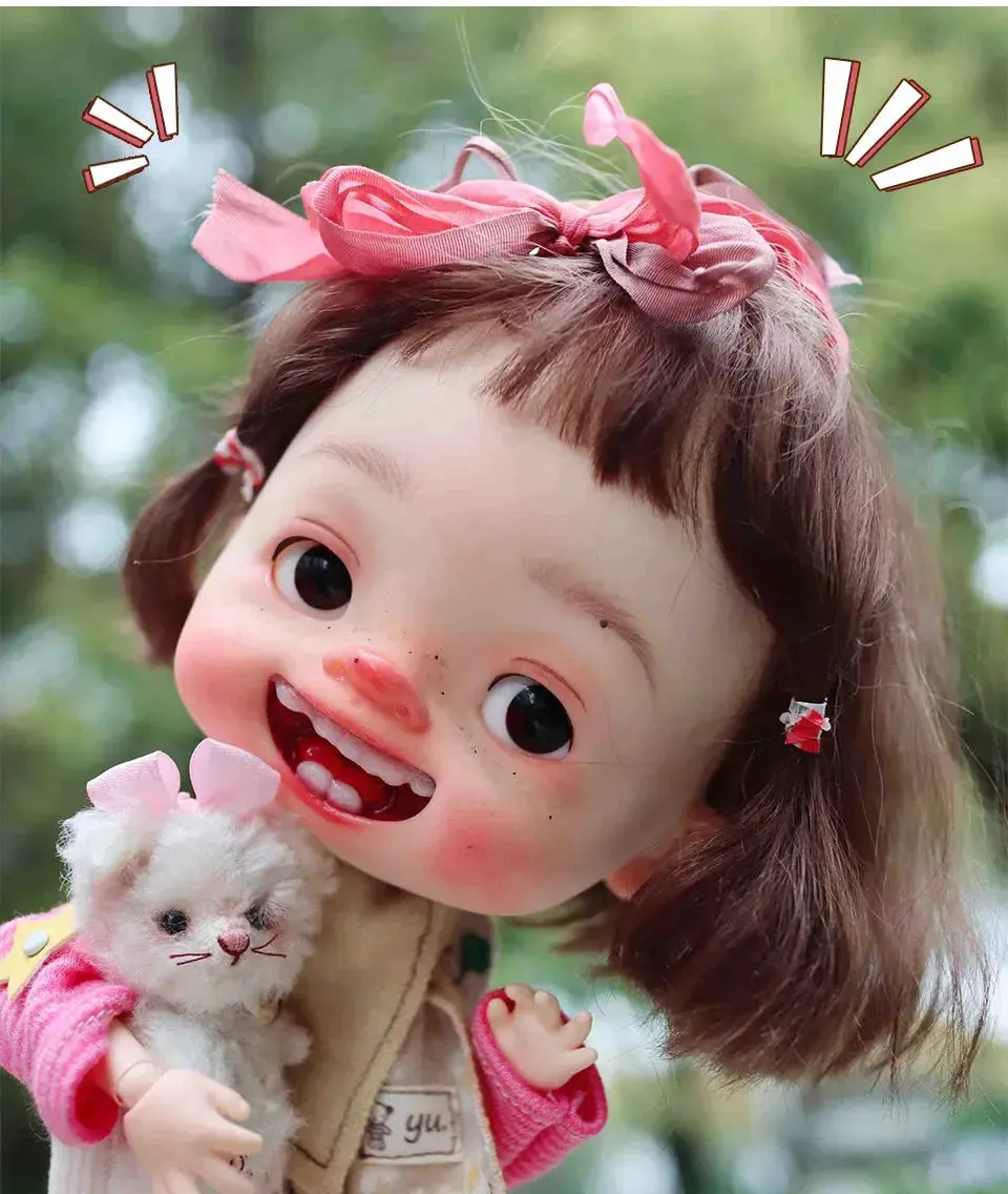 1/6 Scale Cute Expression Q Baby BJD Doll - Anime-Inspired Blythe & Polly Pocket Style | Perfect Gift for Girls