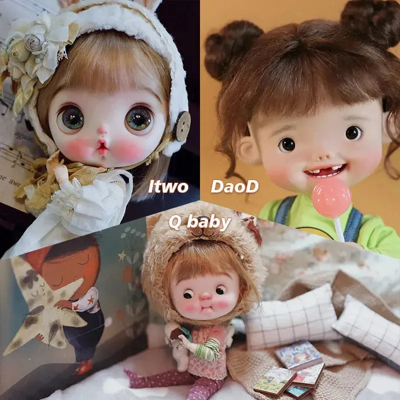 1/6 Scale Cute Expression Q Baby BJD Doll - Anime-Inspired Blythe & Polly Pocket Style | Perfect Gift for Girls