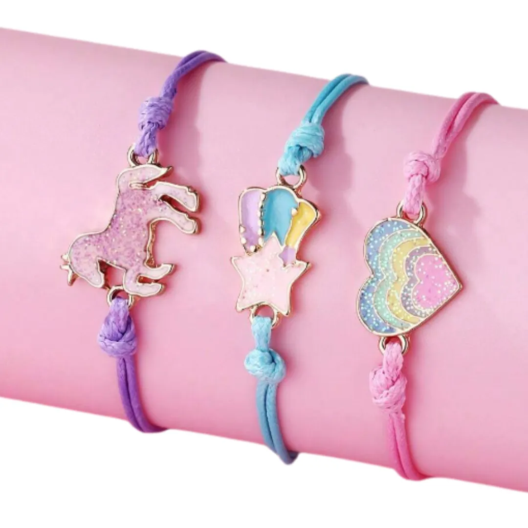 3Pc Adjustable Stretch Cord Bracelet Set (Multiple Options)