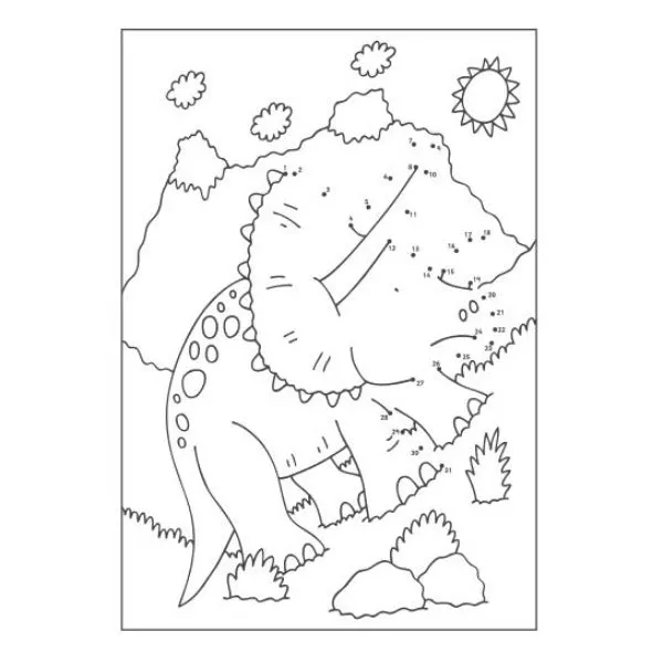 A4 Dinosaur Pirates Dot-to-Dot Colouring Book - Assorted Fun Colouring High Quality Young Adventurers
