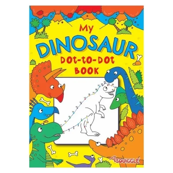 A4 Dinosaur Pirates Dot-to-Dot Colouring Book - Assorted Fun Colouring High Quality Young Adventurers