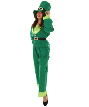 Adult Women's Leprechaun St. Patricks Day Costume | Green Cosplay Costume