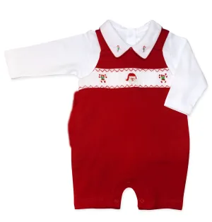 Baby Boys Christmas Santa Claus Smocked Romper Set