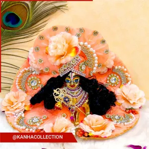 Beautiful designer PEACH FLOWER Dress with Pagdi