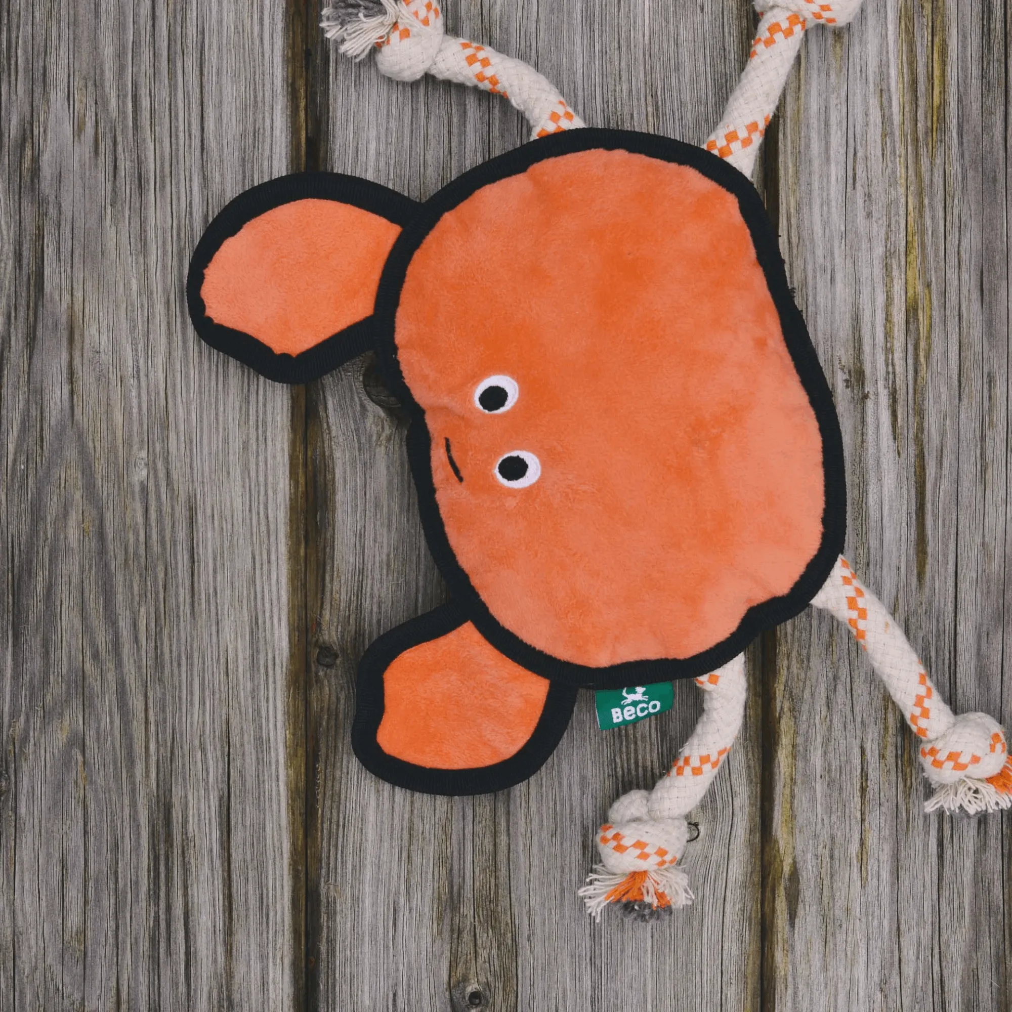 Beco Rough & Tough Recycled Dog Toy, Crab