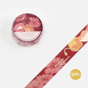 BGM Blossom Maroon Washi Tape