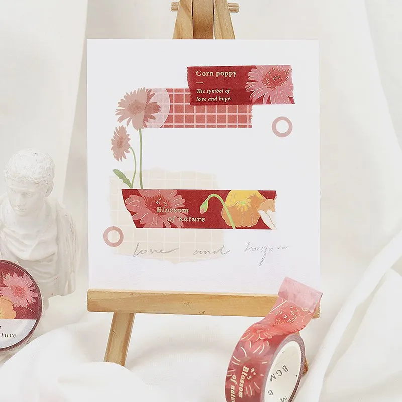 BGM Blossom Maroon Washi Tape