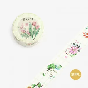 BGM Check Flower Washi Tape