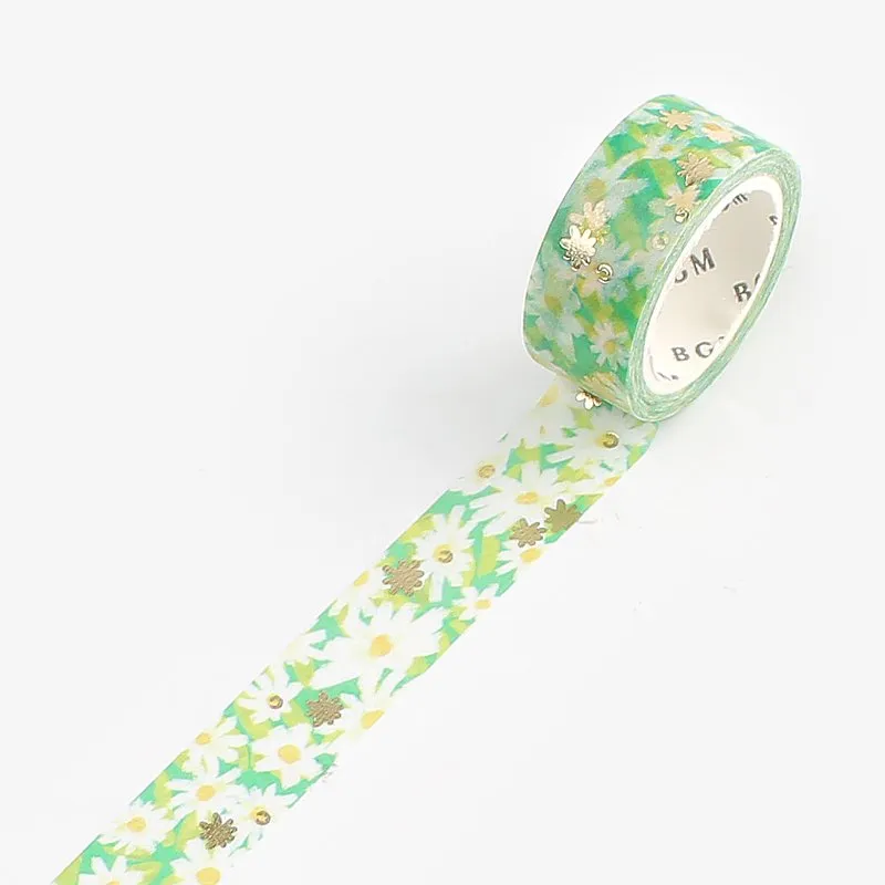 BGM Flower Field / Green Washi Tape