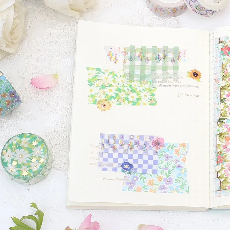 BGM Flower Field / Green Washi Tape