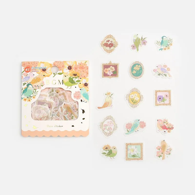 BGM Flowers And Birds Flakes Seal