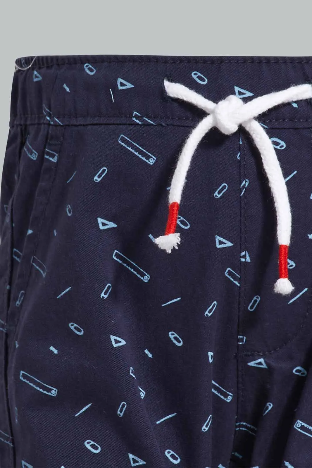 Blue And Navy Zippered Casual Set For Baby Boys (2 Piece)