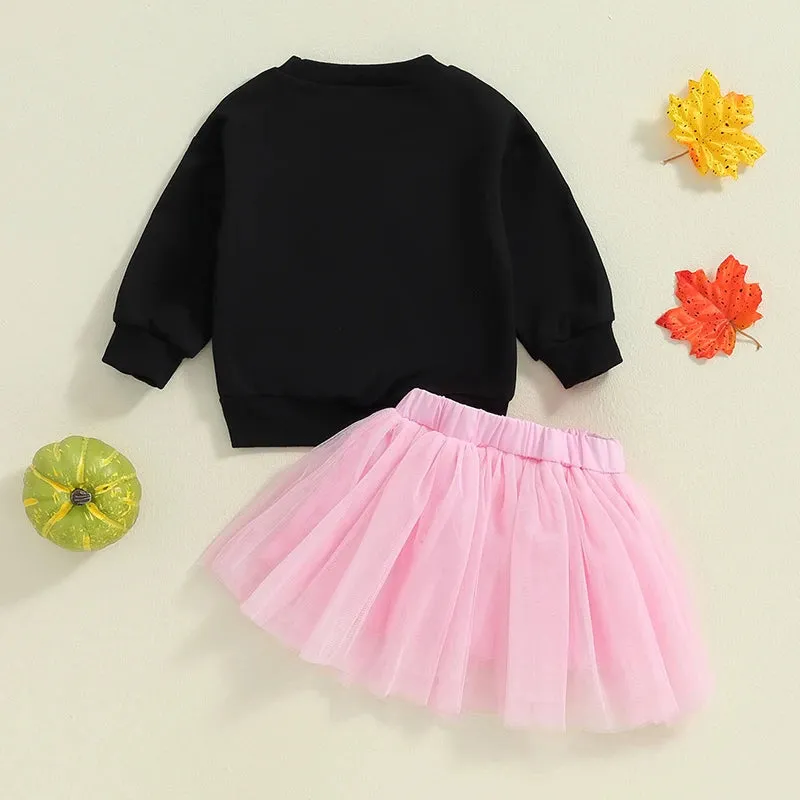 Boo Baby Embroidery Tulle Skirt Set