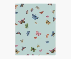 Butterfly House Wallpaper Sample - Light Blue