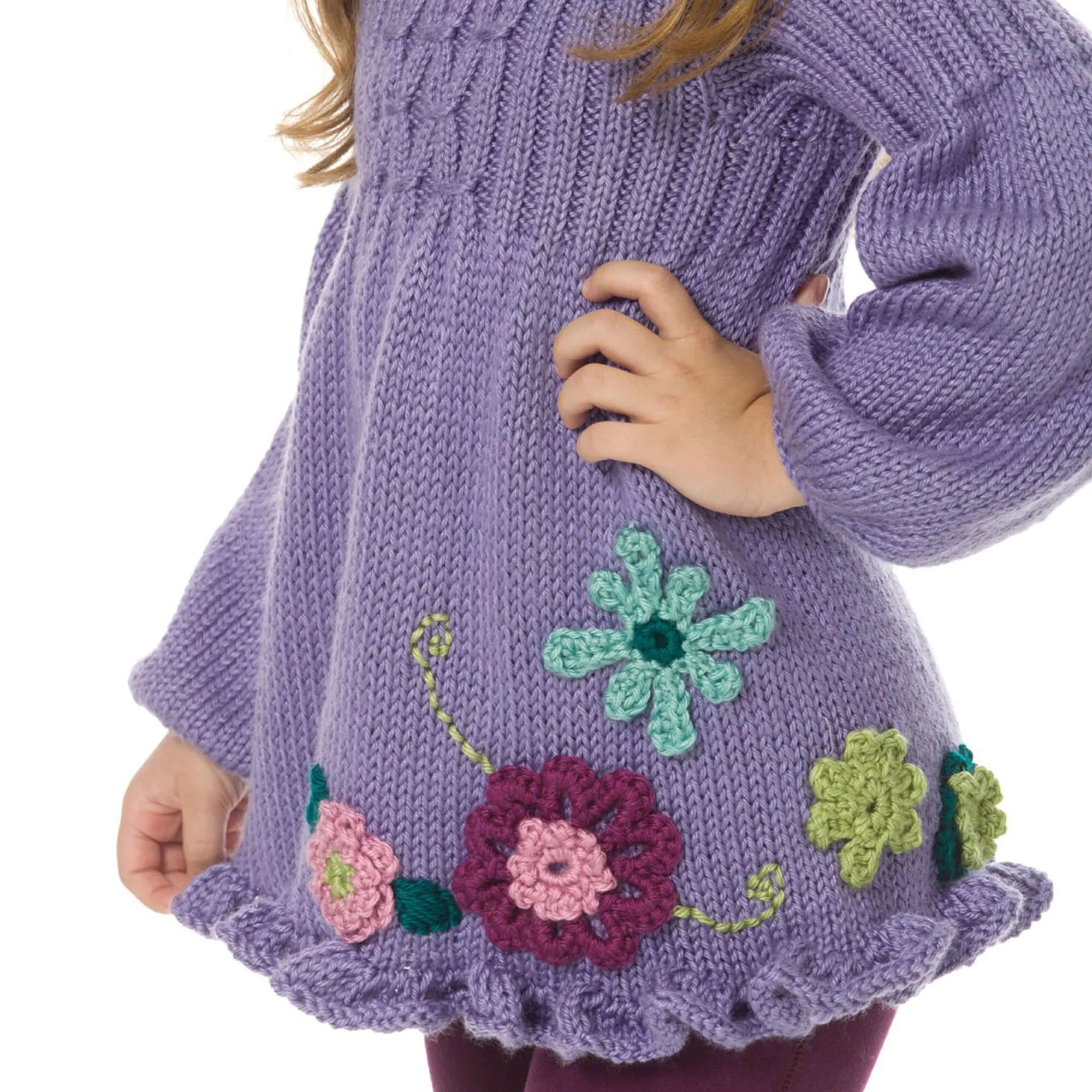 Caron Knit Girl's Smocked Tunic
