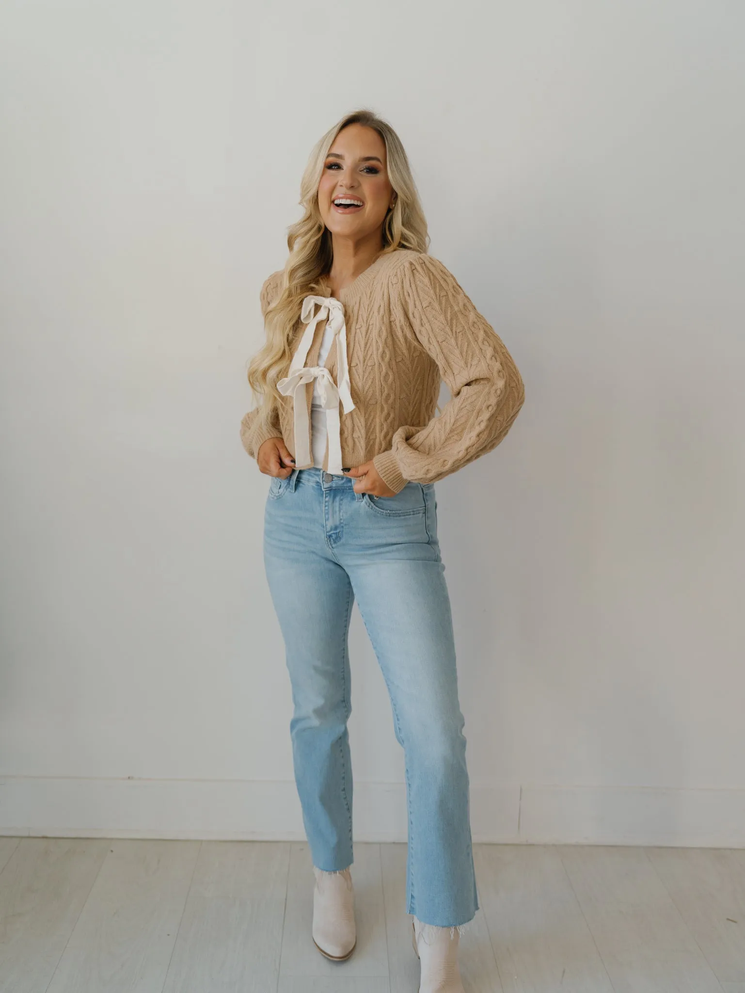 Cassidy Cardigan - Brown/Ivory