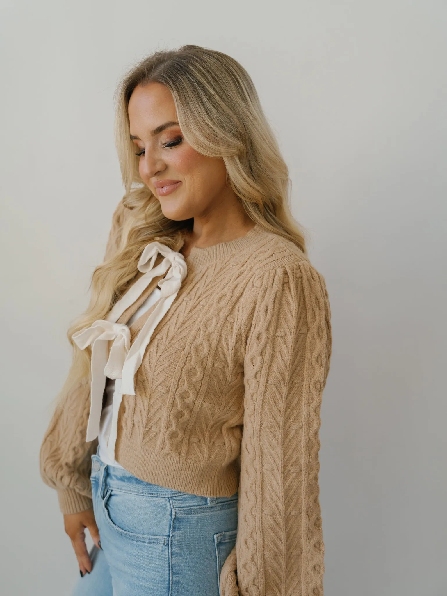 Cassidy Cardigan - Brown/Ivory