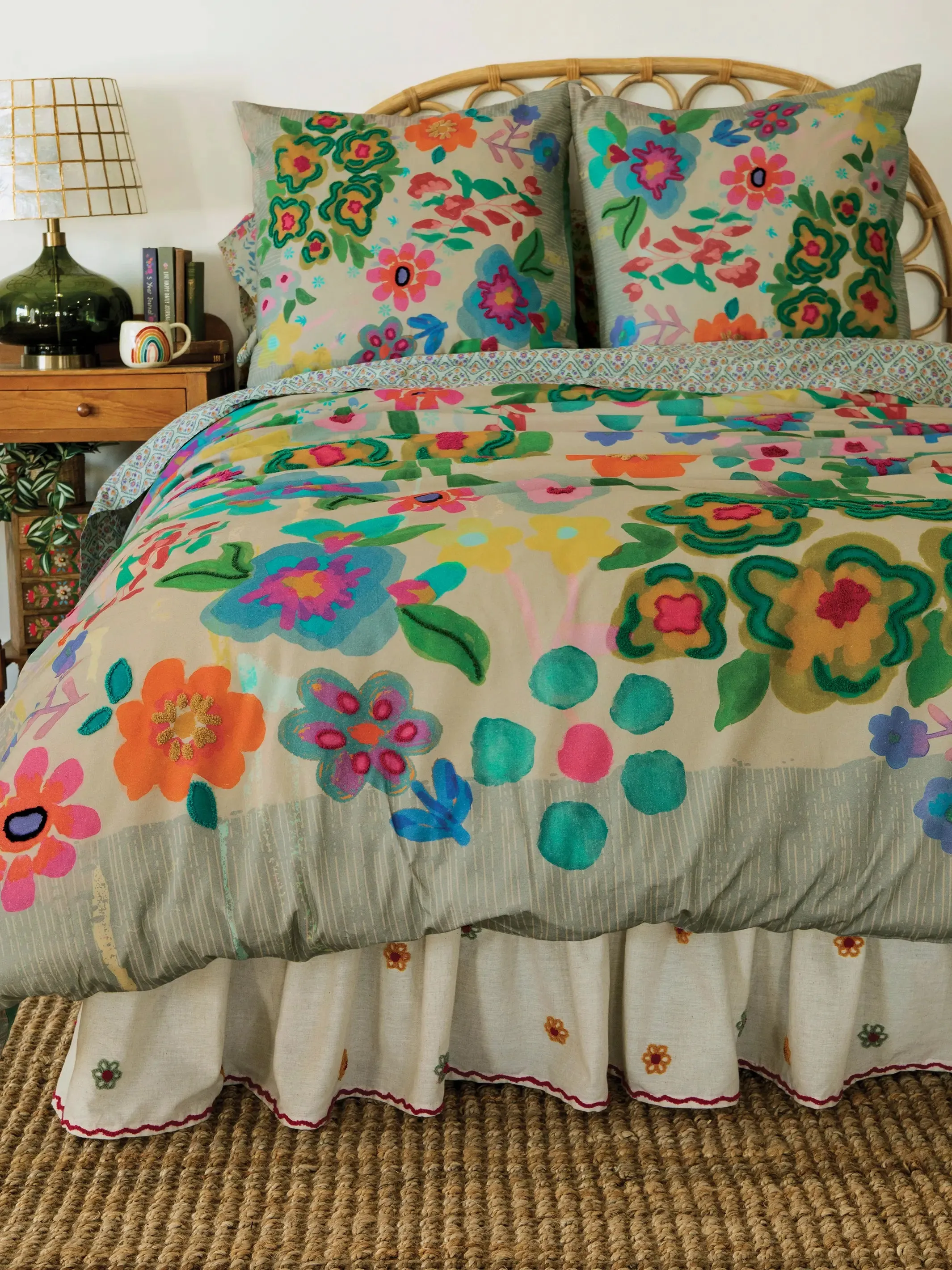 Catalina Cotton Euro Sham - Floral Garden