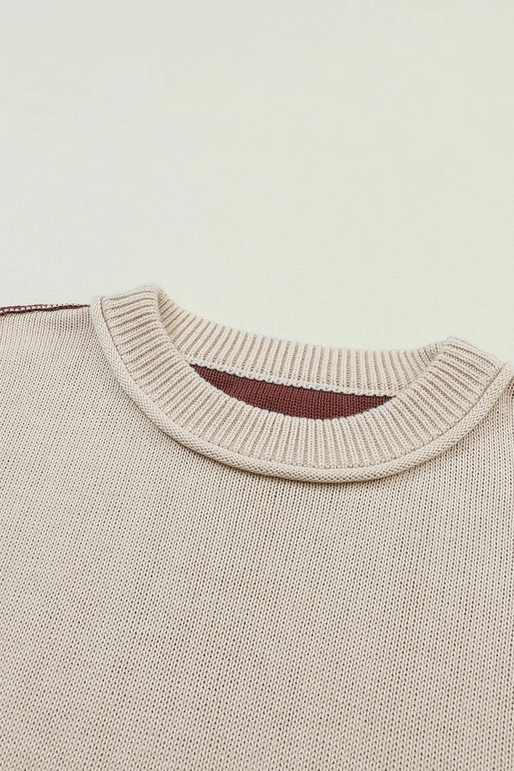 Color my Cozy Color Block Sweater Gray