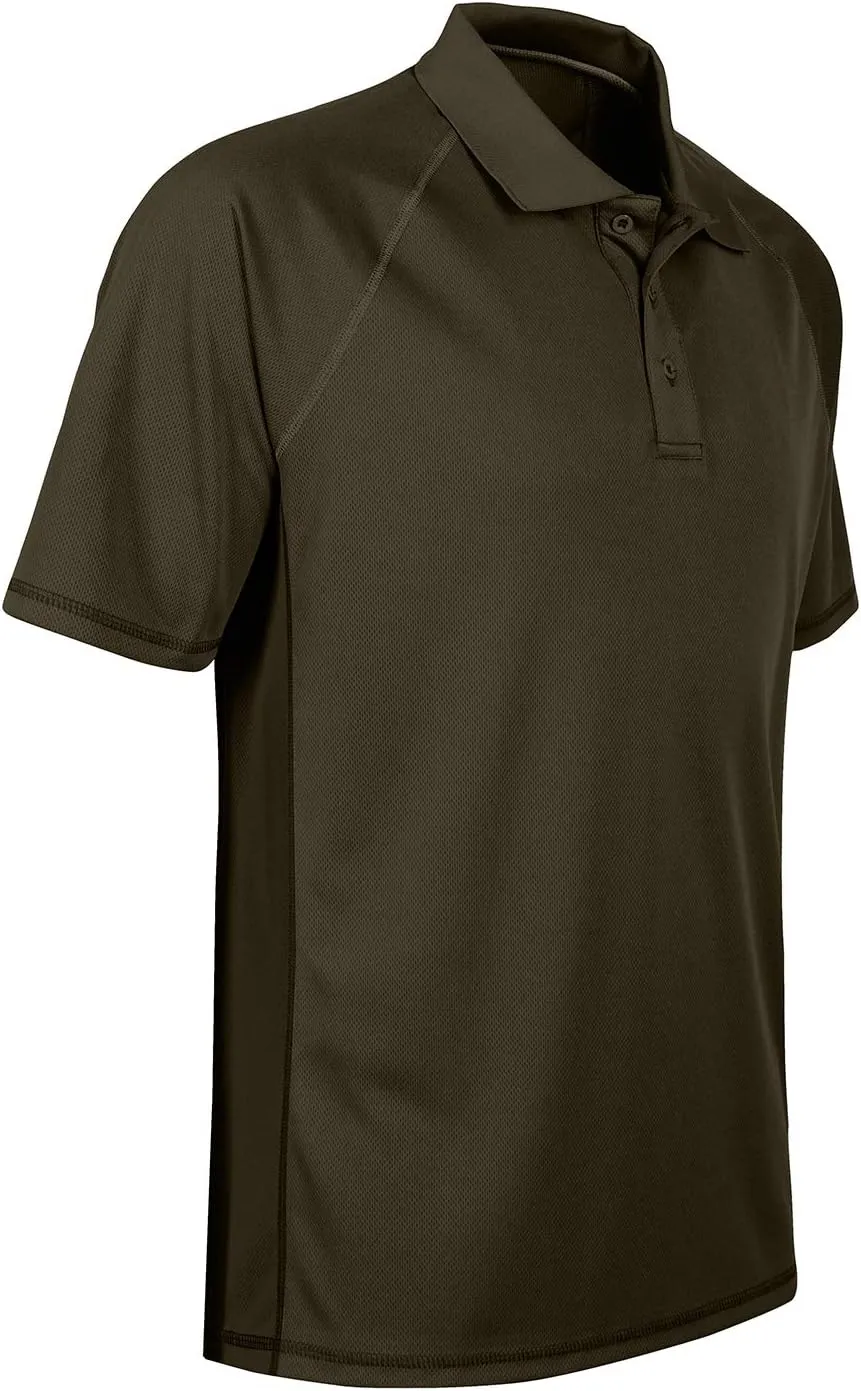 Corna Men's Golf Polo Shirts Short Sleeve Quick Dry Fit Moisture Wicking Running Athletic Big & Tall Performance Soft