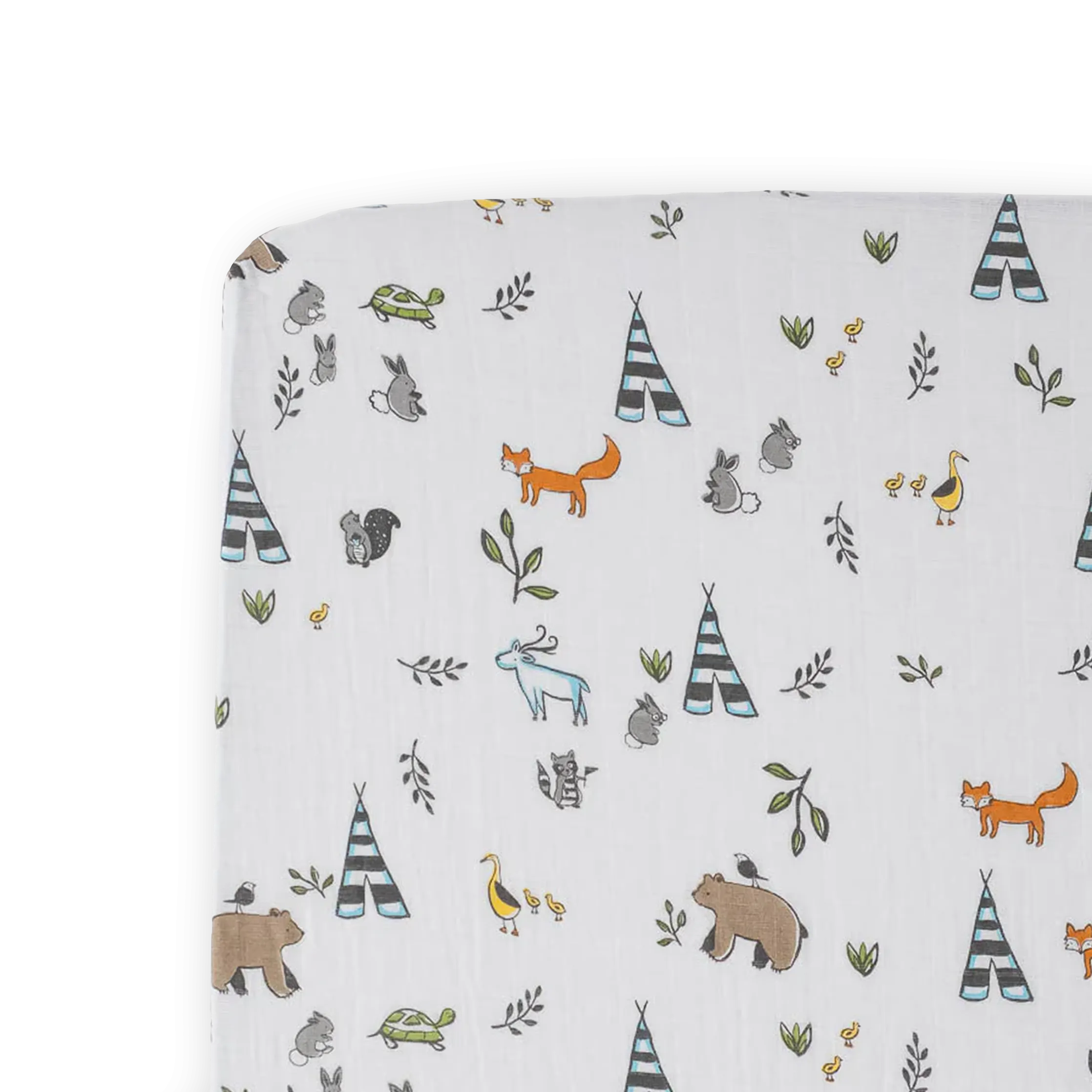 Cotton Muslin Crib Sheet - Forest Friends