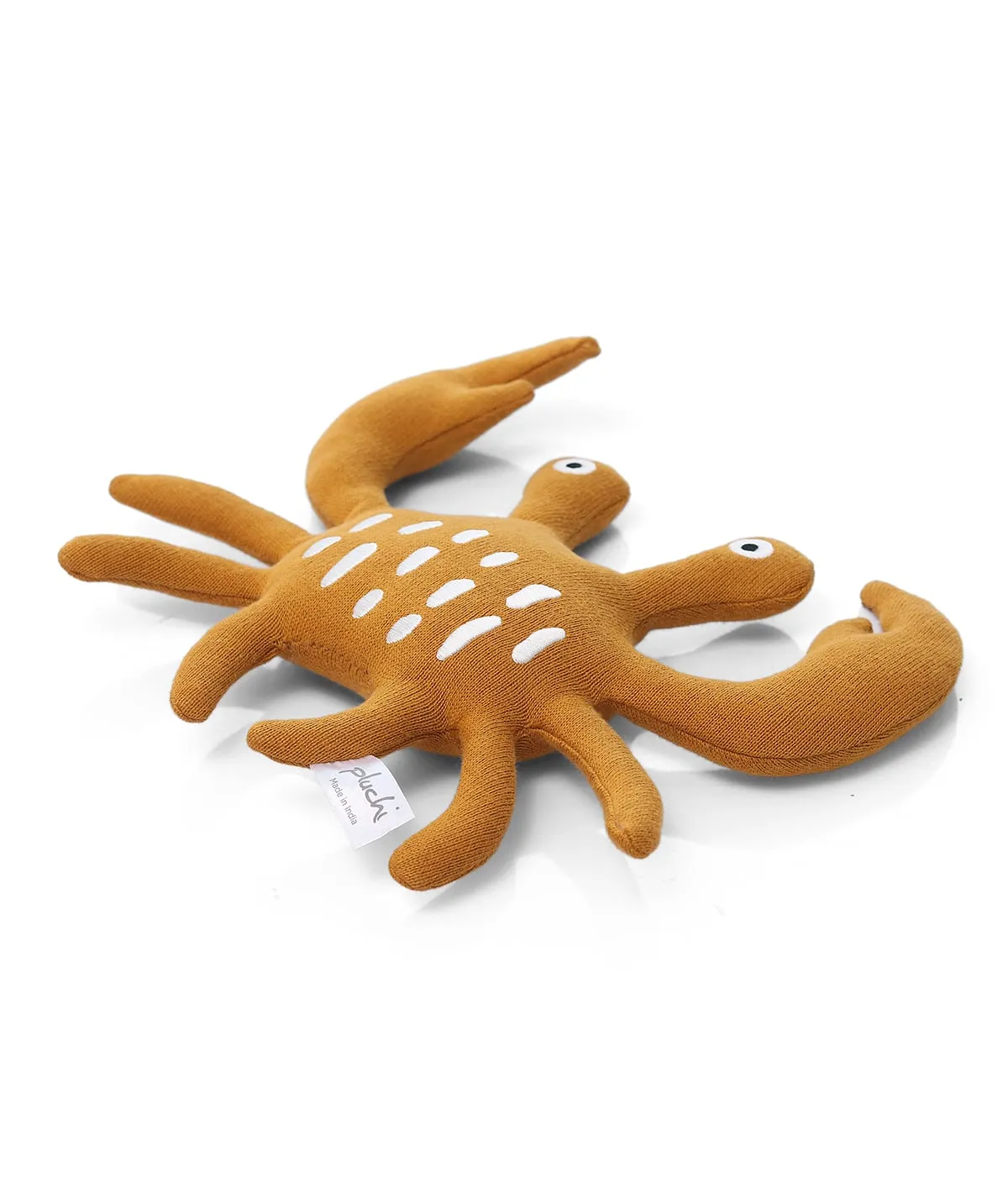 Crabby Cotton Knitted Stuffed Soft Toy (Mustard)