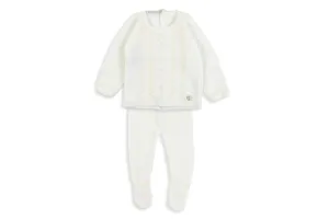 Cream & Beige Knit 2-Piece Set