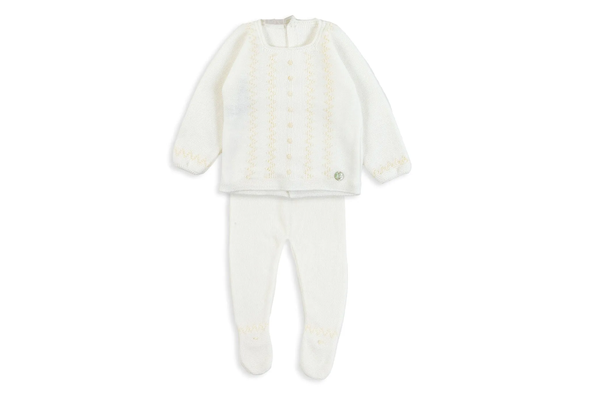 Cream & Beige Knit 2-Piece Set