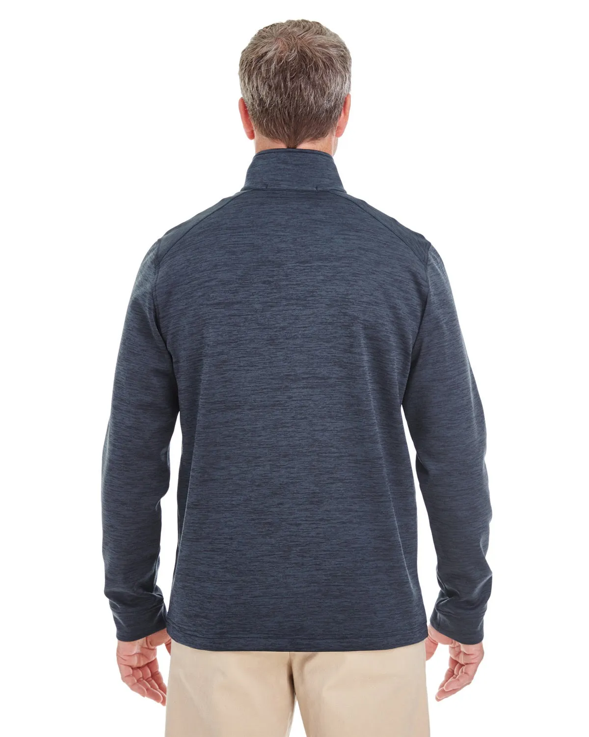 DG798 Devon & Jones Men's Newbury Mélange Fleece Quarter-Zip