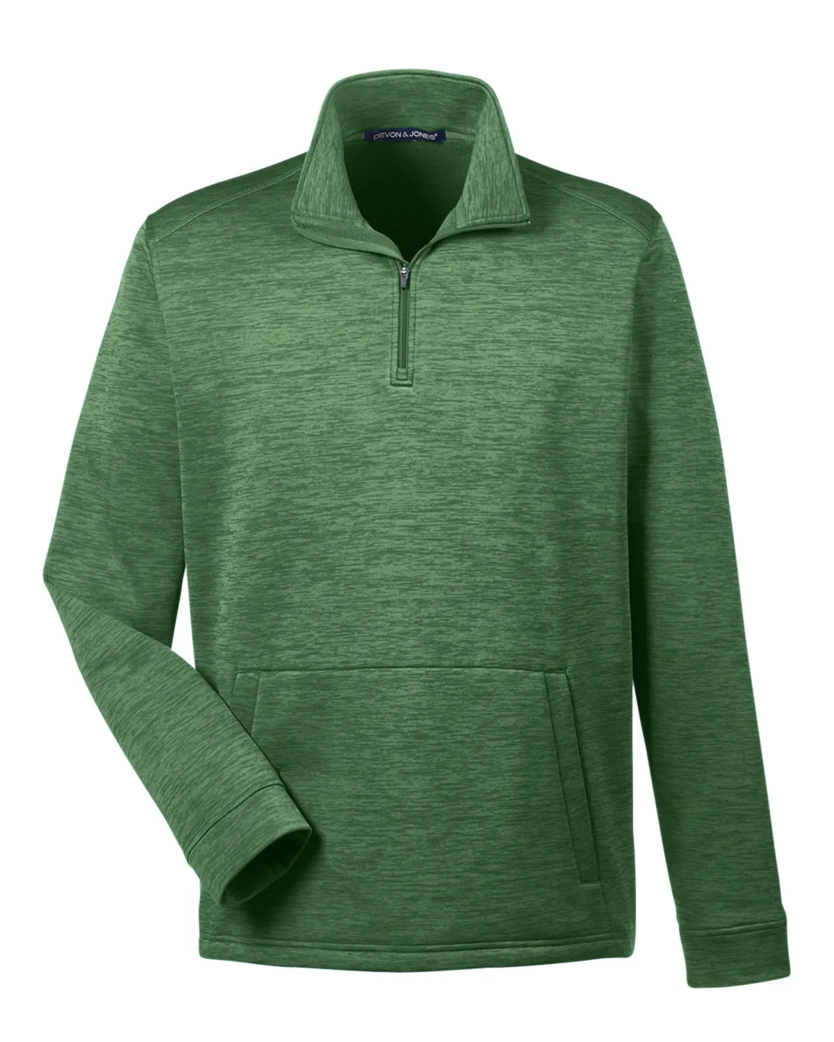 DG798 Devon & Jones Men's Newbury Mélange Fleece Quarter-Zip