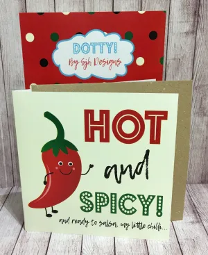 Dotty Card Range - Hot and Spicy Chilli Greetings Card