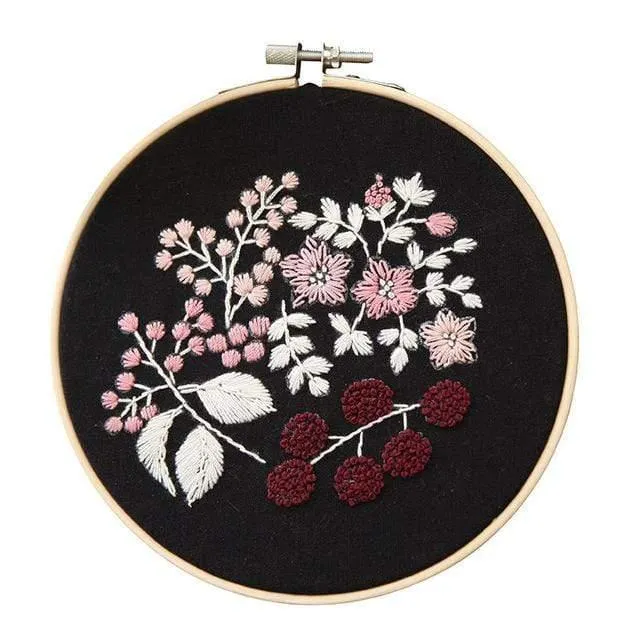 Easy Flower Embroidery DIY Kit