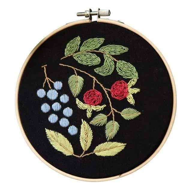 Easy Flower Embroidery DIY Kit