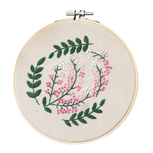 Easy Flower Embroidery DIY Kit