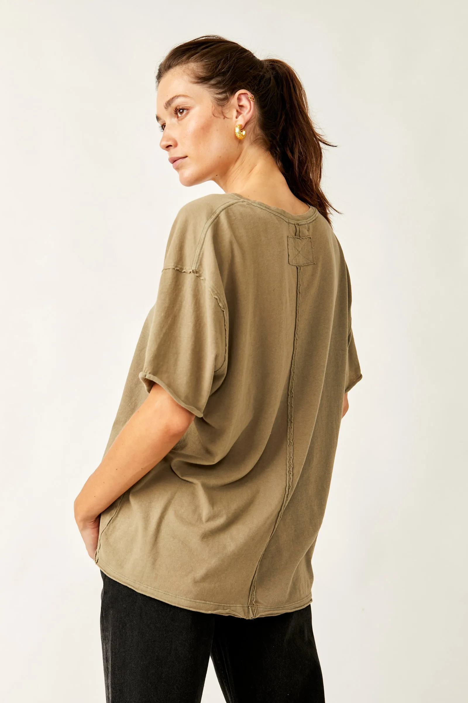 Free People Olive Stone Nina Tee