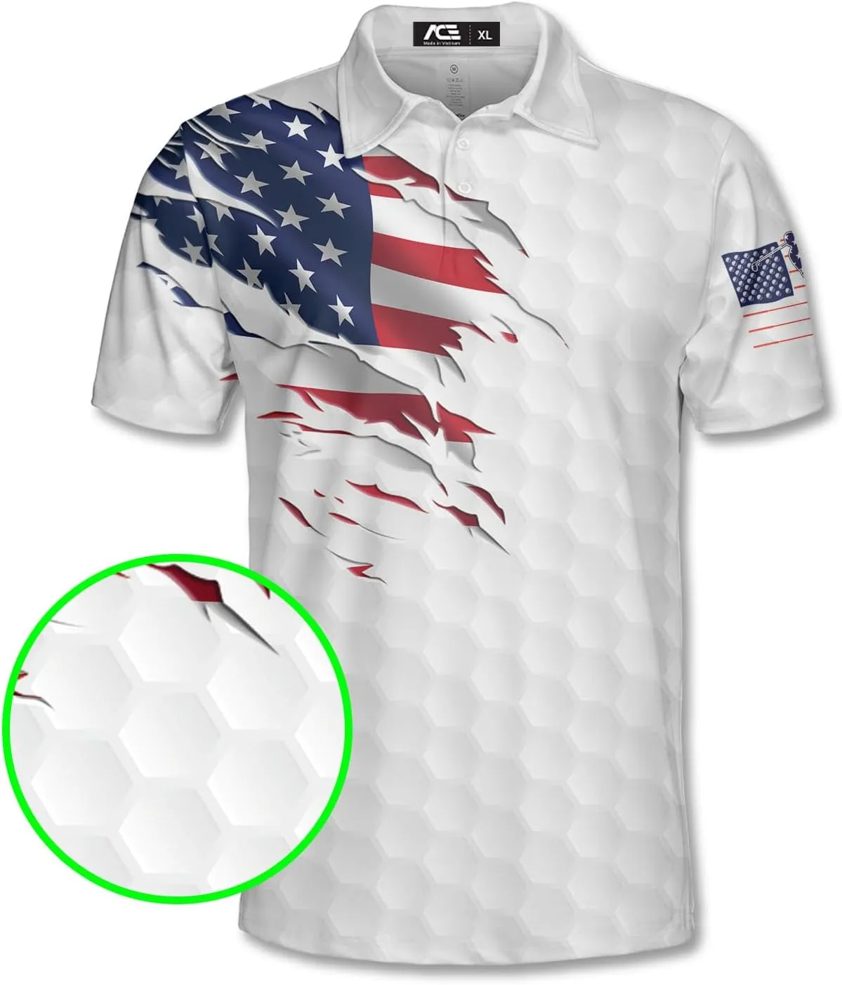 Funny Golf Shirts for Men, Hawaiian Polo Shirts for Men Unisex Casual Shirt Mens Polo Shirts Short Sleeve
