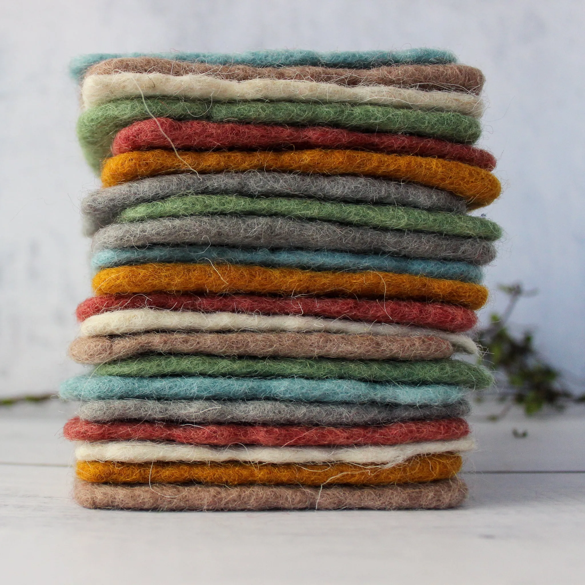 Handmade Wool Felt Squares