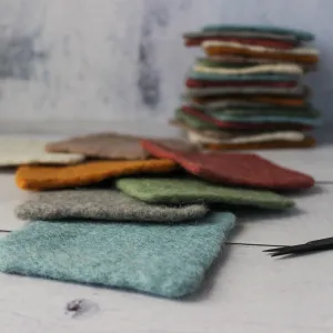 Handmade Wool Felt Squares