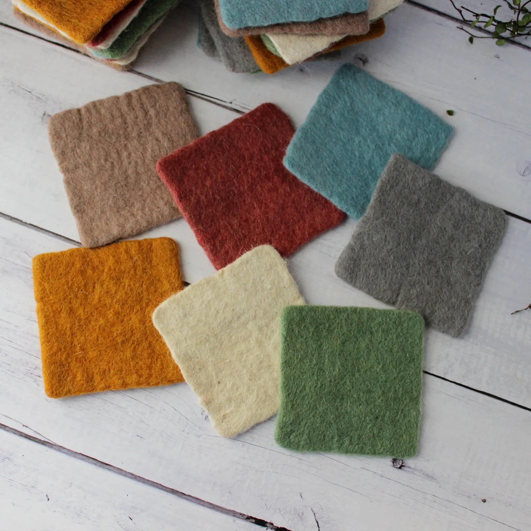 Handmade Wool Felt Squares
