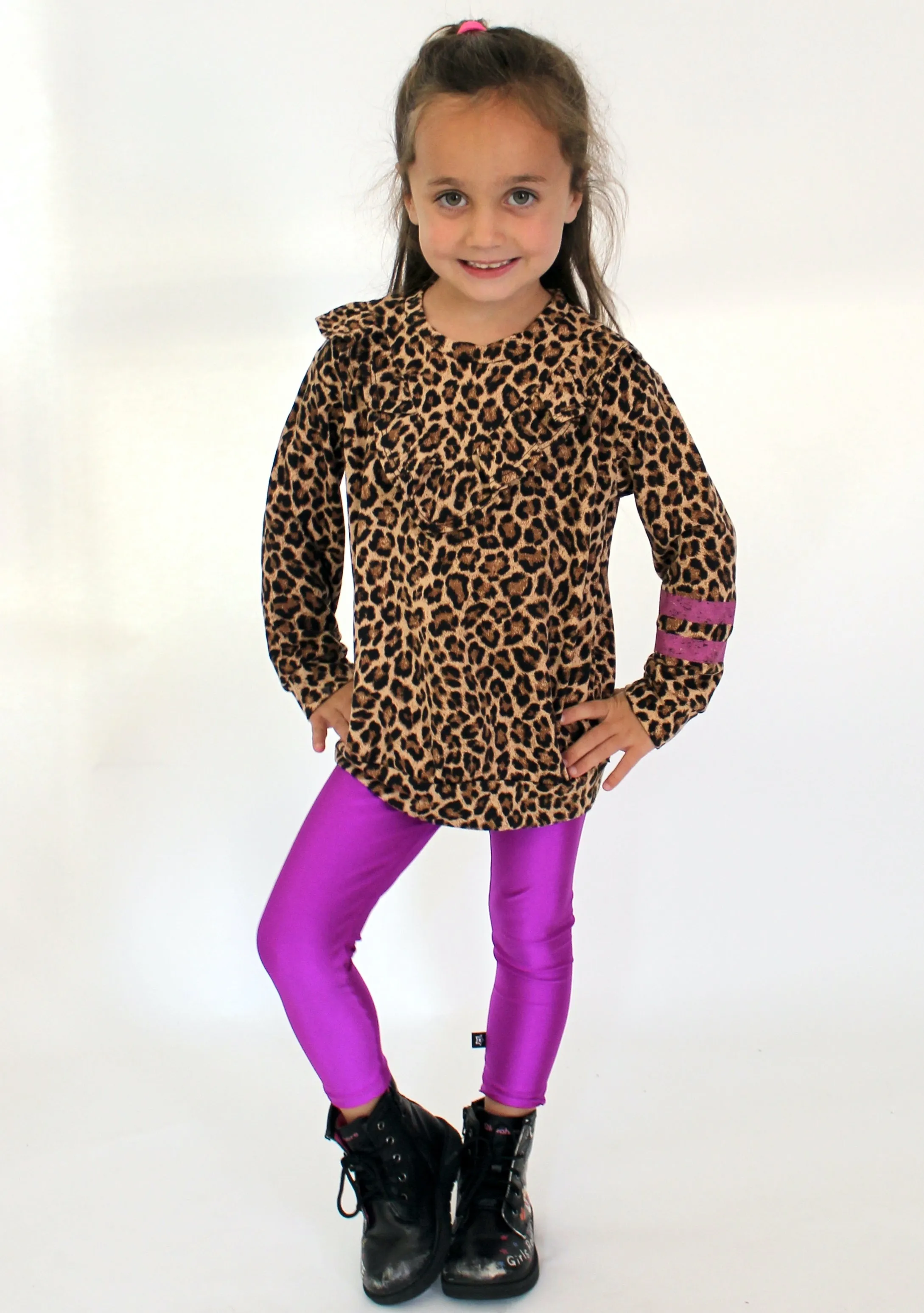 High Shine Long Legging - Magenta