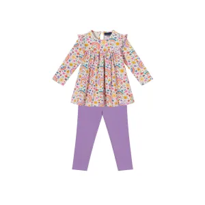Infant Babydoll Dress Set | Rainbow And Flowers