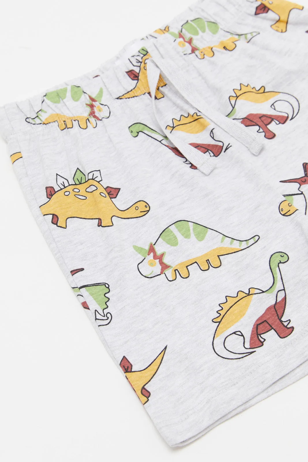 Infant Boys Grey Dino Print Pyjama Set (2 Piece)