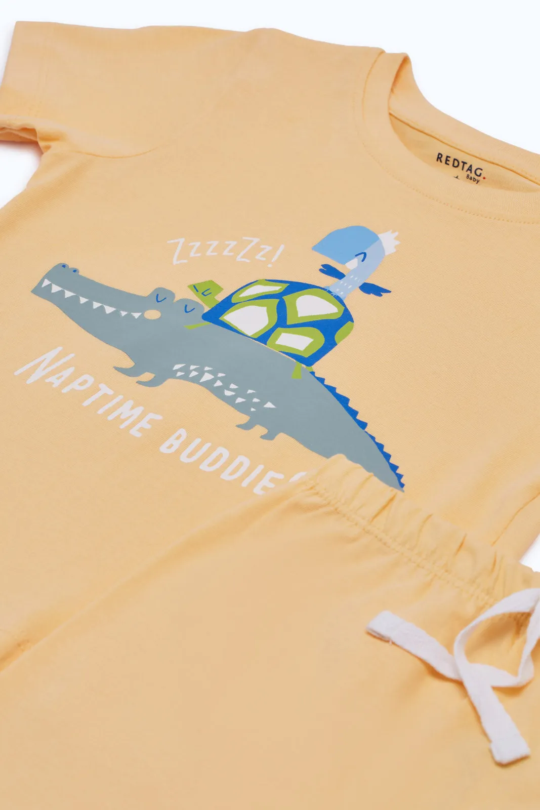 Infant Boys Yellow Crocs Print Pyjama Set (2 Piece)