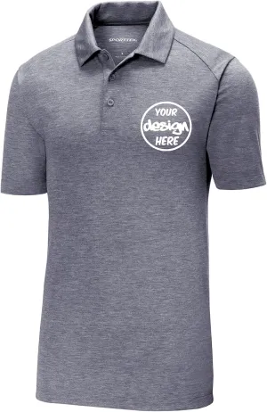 INK STITCH Men St405 Custom Embroidery Personalized PosiCharge Triblend Polo Shirts