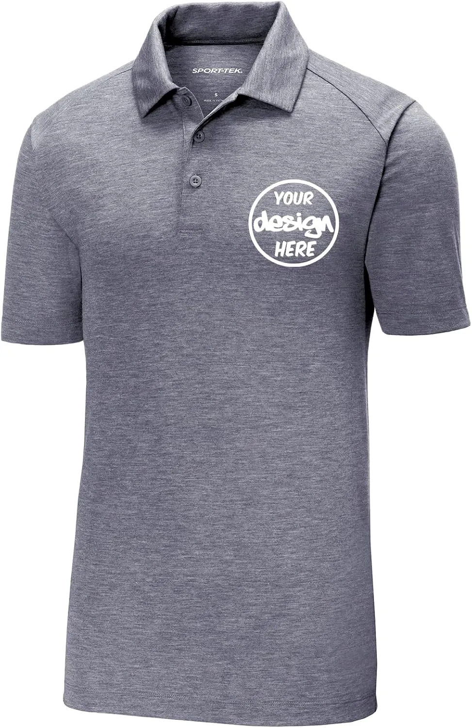 INK STITCH Men St405 Custom Embroidery Personalized PosiCharge Triblend Polo Shirts