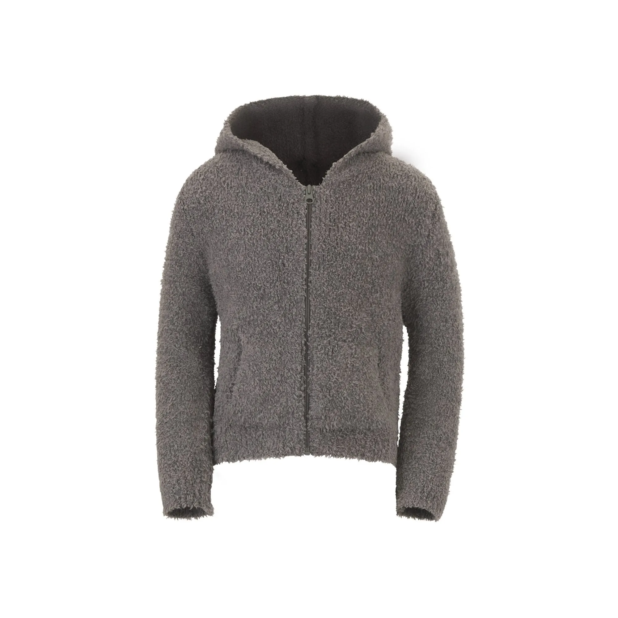 KIDS COZY KNIT HOODIE | SMOKE