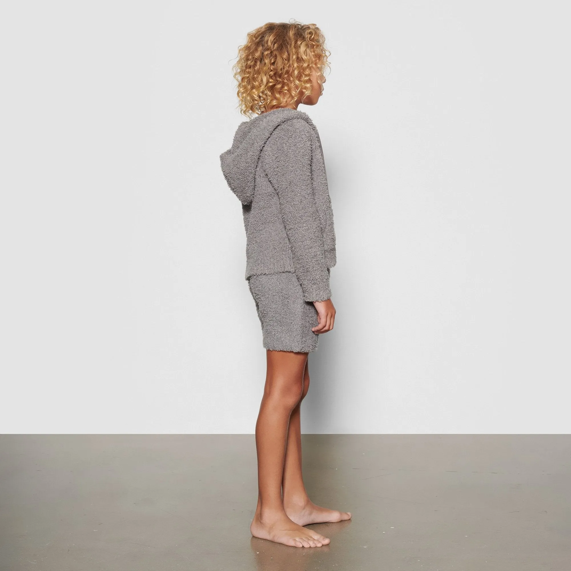 KIDS COZY KNIT HOODIE | SMOKE