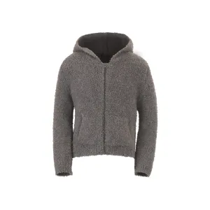 KIDS COZY KNIT HOODIE | SMOKE